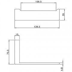 Держатель туалетной бумаги AltroBagno Aperto 080906 Cr