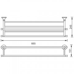 Полка для полотенец AltroBagno Corposo 081506 Cr