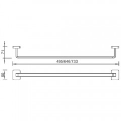 Полотенцедержатель AltroBagno Quadro 081308 Cr