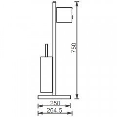 Стойка напольная AltroBagno Beni aggiuntivi FS 083302 Cr