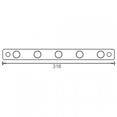 Планка с 5-ю крючками AltroBagno Beni aggiuntivi RH 081009-5 Cr