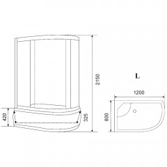 Душевая кабина Parly EF1221L