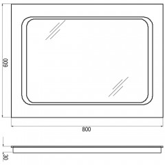 Зеркало Cerutti Пьемонт LED 60x80 CT8944