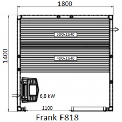 Финская сауна Frank F818 липа