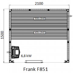 Финская сауна Frank F851 кедр