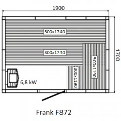 Финская сауна Frank F872 кедр