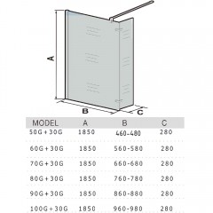 Душевое ограждение WeltWasser WW400 70G+30G