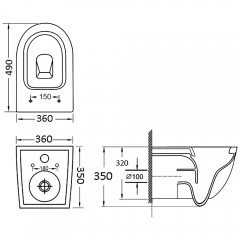 Инсталляция Grohe Rapid SL 38811KF0 + унитаз Grossman GR-4455BBLS безободковый с сиденьем