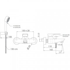 Смеситель для ванны Remer Class Line L02