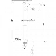 Смеситель для раковины Remer Infinity I11LXXL