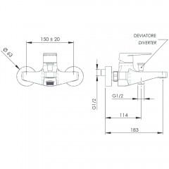 Смеситель для ванны Remer Dream D05