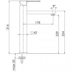 Смеситель для раковины Remer Qubika Q10L