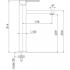 Смеситель для раковины Remer Qubika Q11L