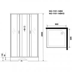 Душевая кабина Niagara Classic NG-1101-14BK