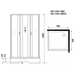 Душевая кабина Niagara Classic NG-1108-14BK