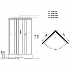 Душевая кабина Niagara Classic NG-6701-14P