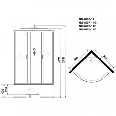 Душевая кабина Niagara Classic NG-6707-14P