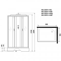 Душевая кабина Niagara Classic NG-33974-14QG