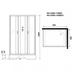 Душевая кабина Niagara Classic NG-33984-14QBKG