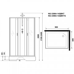 Душевая кабина Niagara Classic NG-33984-14QBKT