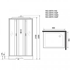 Душевая кабина Niagara Classic NG-43975-14QG