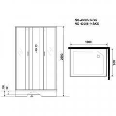 Душевая кабина Niagara Classic NG-43085-14QBK