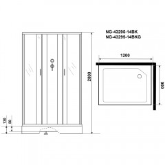 Душевая кабина Niagara Classic NG-43295-14QBK