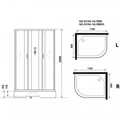 Душевая кабина Niagara Classic NG-33184-14LBKG