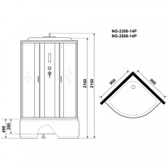 Душевая кабина Niagara Classic NG-2308-14P