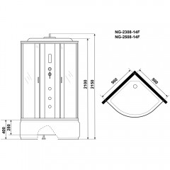 Душевая кабина Niagara Classic NG-2308-14F