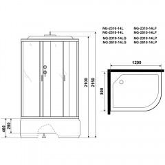 Душевая кабина Niagara Classic NG-2310-14LG