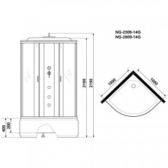 Душевая кабина Niagara Classic NG-2509-14G