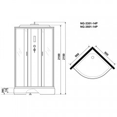 Душевая кабина Niagara Classic NG-3301-14P