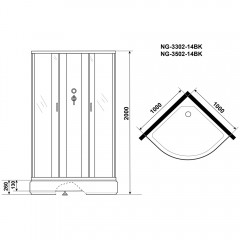 Душевая кабина Niagara Classic NG-3302-14BK