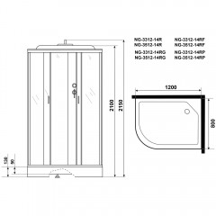 Душевая кабина Niagara Classic NG-3312-14RP