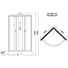 Душевая кабина Niagara Classic NG-3502-14P