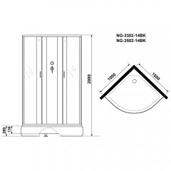 Душевая кабина Niagara Classic NG-3502-14BK