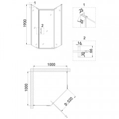 Душевое ограждение Niagara Nova NG-6434-08