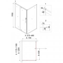 Душевое ограждение Niagara Nova NG-43-12AG-A70G