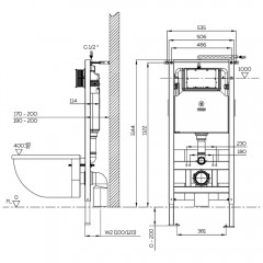 Инсталляция OWL Hasvik-C OWLINSTTI + унитаз OWL Vind Ruta-H OWLT190304 безободковый с сиденьем