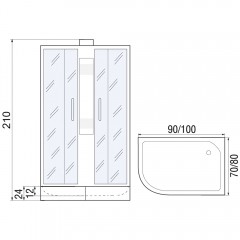 Душевая кабина River Nara 90/70/24 МТ R
