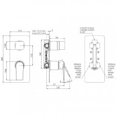 Смеситель для ванны встраиваемый Remer Dream D937