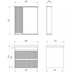 Тумба с раковиной ASB-Mebel Мирано 65