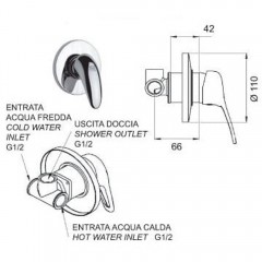 Смеситель для душа встраиваемый Remer Giga G30