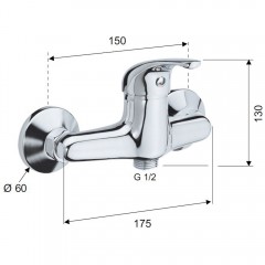 Смеситель для душа Remer Serie35 F31