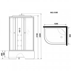 Душевая кабина Niagara Ultra NG-310-01R