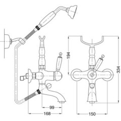 Смеситель для ванны Migliore Oxford BN.OXF-6302