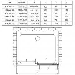 Душевая дверь Vincea Alpha VDS-3AL130MT