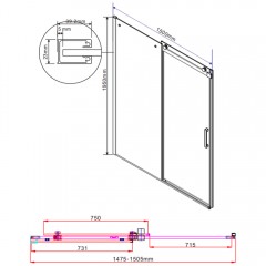 Душевая дверь Vincea Como VPS-1C150CL