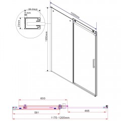 Душевая дверь Vincea Como VPS-1C120CLB